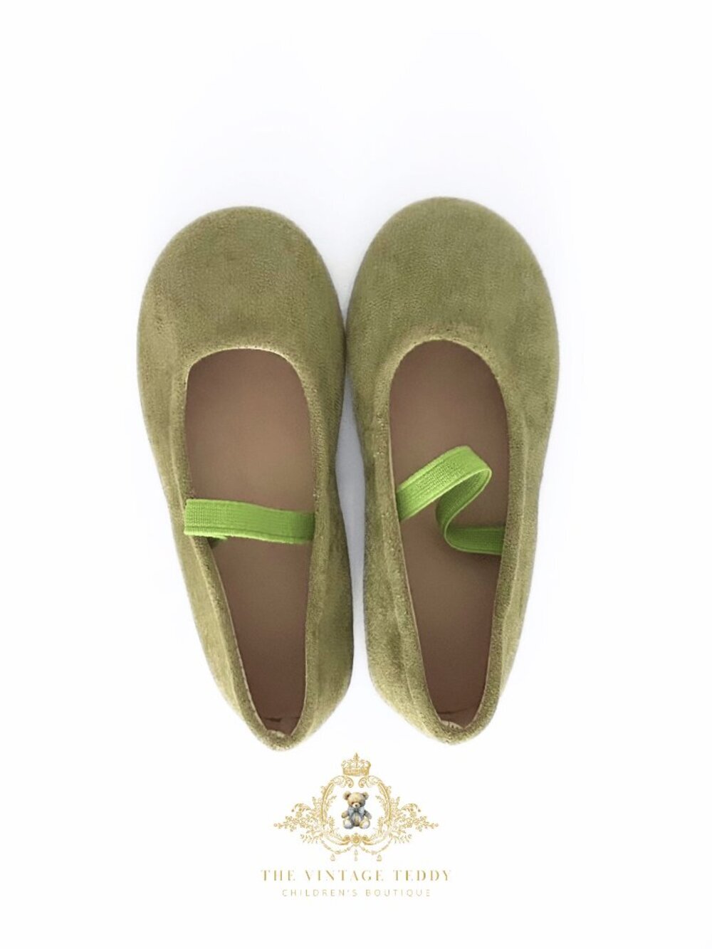 NWT Adorable Girls Ballerina Flats Children's Shoes Baby Toddler & Kids Green 9 - Picture 3 of 3